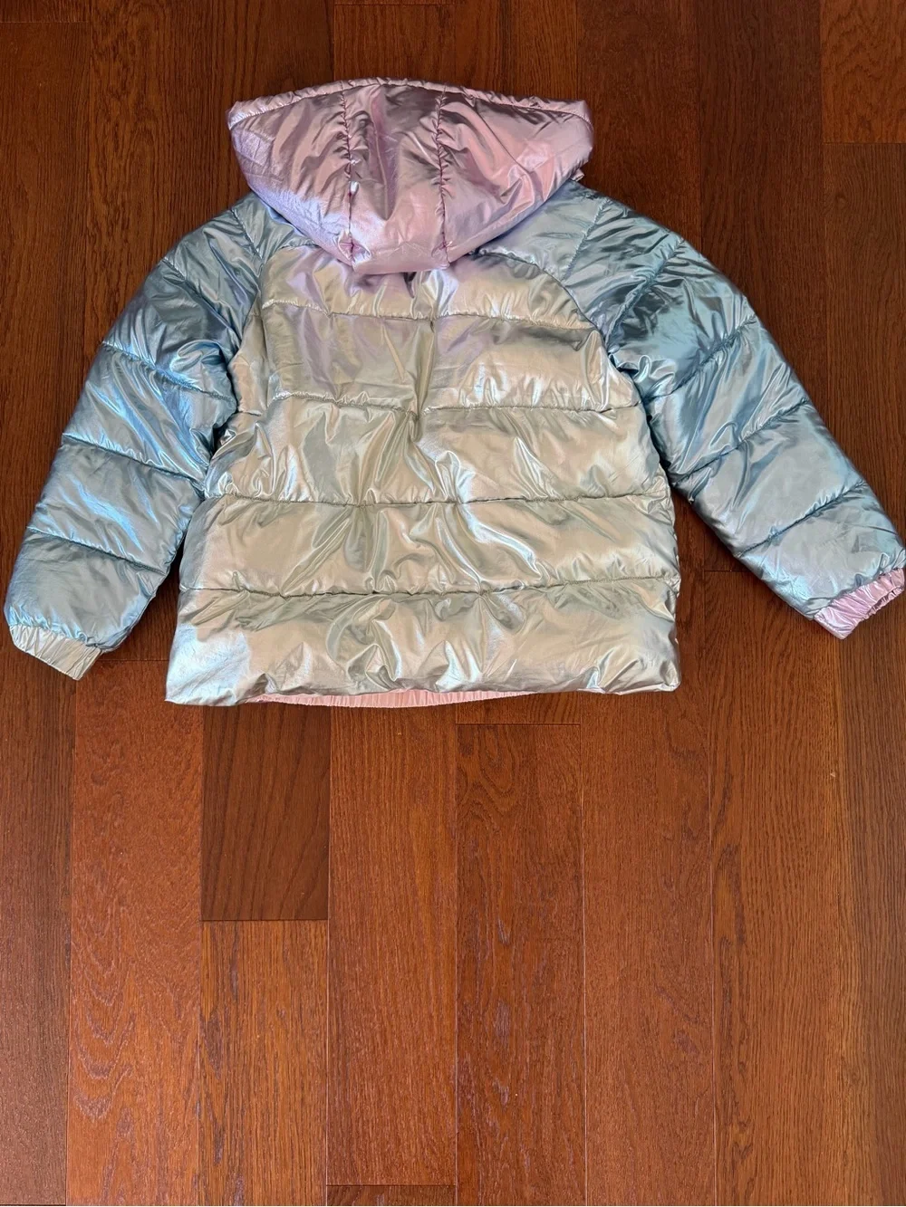 Stella McCartney Kids Metallic Puffer Coat 10y